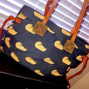 D&B Cotton Leather Summer Duck Print Tote